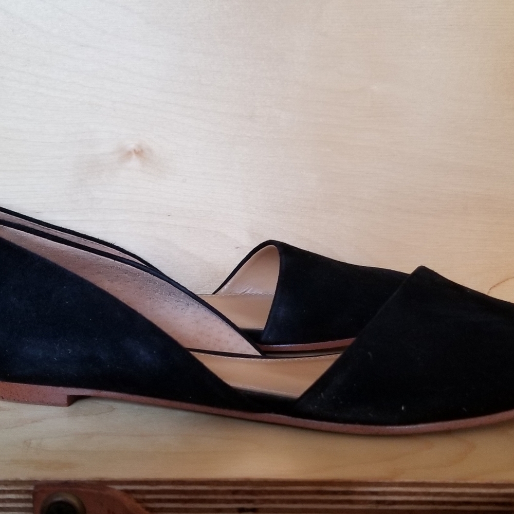 J Crew Zoe Suede D'Orsay Flats